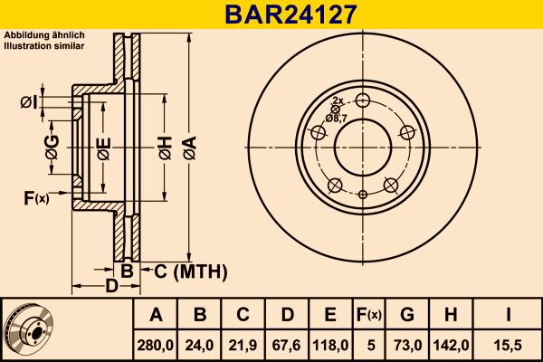 Barum BAR24127 - Bremžu diski autodraugiem.lv