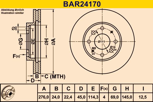 Barum BAR24170 - Bremžu diski autodraugiem.lv