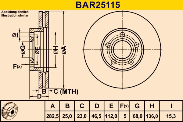 Barum BAR25115 - Bremžu diski autodraugiem.lv