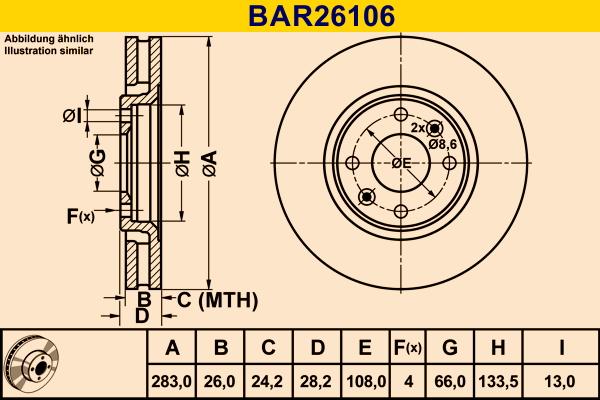 Barum BAR26106 - Bremžu diski autodraugiem.lv