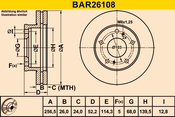 Barum BAR26108 - Bremžu diski autodraugiem.lv