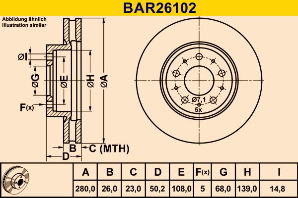 Barum BAR26102 - Bremžu diski autodraugiem.lv