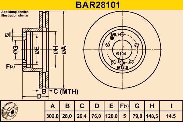 Barum BAR28101 - Bremžu diski autodraugiem.lv