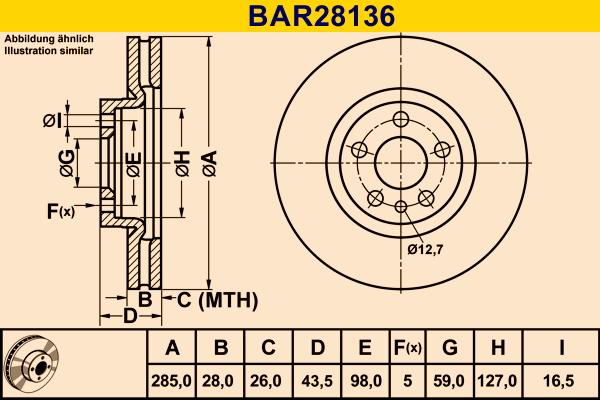 Barum BAR28136 - Bremžu diski autodraugiem.lv