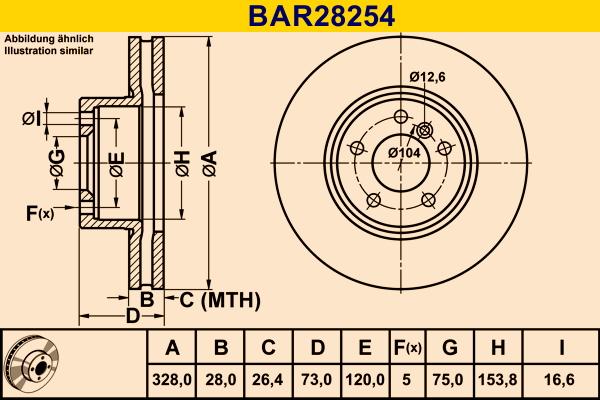 Barum BAR28254 - Bremžu diski autodraugiem.lv