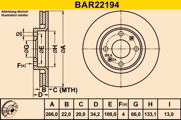 Barum BAR22194 - Bremžu diski autodraugiem.lv