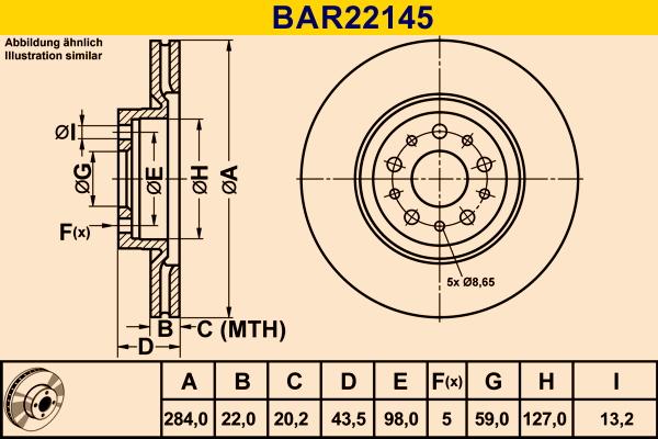 Barum BAR22145 - Bremžu diski autodraugiem.lv