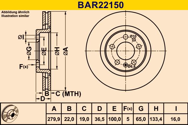 Barum BAR22150 - Bremžu diski autodraugiem.lv