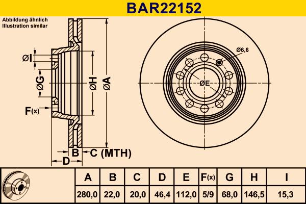 Barum BAR22152 - Bremžu diski autodraugiem.lv