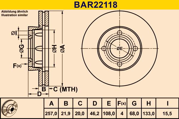 Barum BAR22118 - Bremžu diski autodraugiem.lv