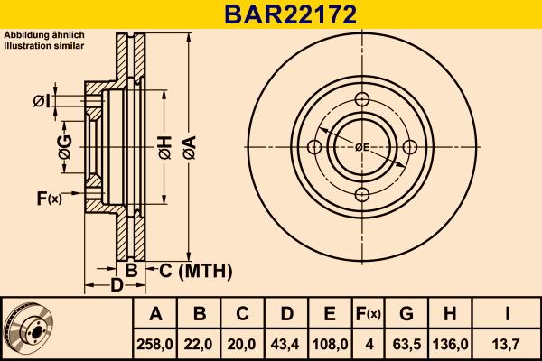 Barum BAR22172 - Bremžu diski autodraugiem.lv