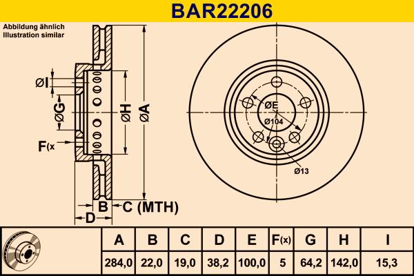 Barum BAR22206 - Bremžu diski autodraugiem.lv