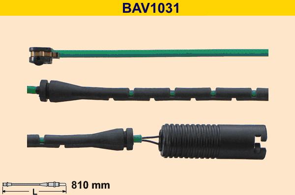 Barum BAV1031 - Indikators, Bremžu uzliku nodilums autodraugiem.lv