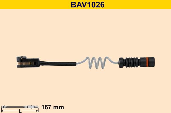 Barum BAV1026 - Indikators, Bremžu uzliku nodilums autodraugiem.lv