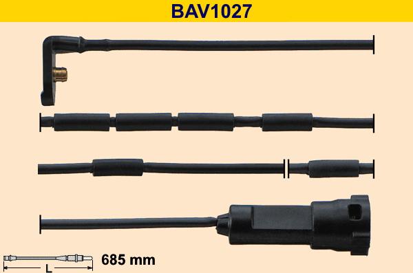 Barum BAV1027 - Indikators, Bremžu uzliku nodilums autodraugiem.lv