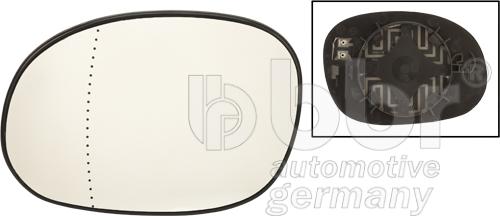 BBR Automotive 001-10-24496 - Spoguļstikls, Ārējais atpakaļskata spogulis autodraugiem.lv
