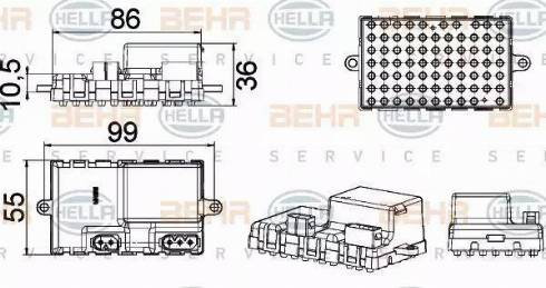 BEHR HELLA Service 5HL 351 321-211 - Regulators, Salona ventilators autodraugiem.lv