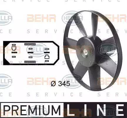 BEHR HELLA Service 8EW 009 144-531 - Ventilators, Motora dzesēšanas sistēma autodraugiem.lv