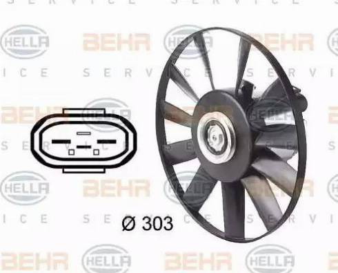 BEHR HELLA Service 8EW 009 144-541 - Ventilators, Motora dzesēšanas sistēma autodraugiem.lv