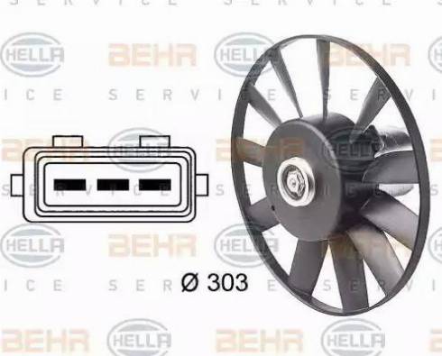 BEHR HELLA Service 8EW 009 144-501 - Ventilators, Motora dzesēšanas sistēma autodraugiem.lv