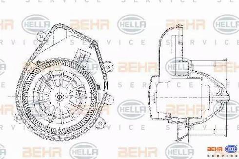 BEHR HELLA Service 8EW 009 159-131 - Salona ventilators autodraugiem.lv