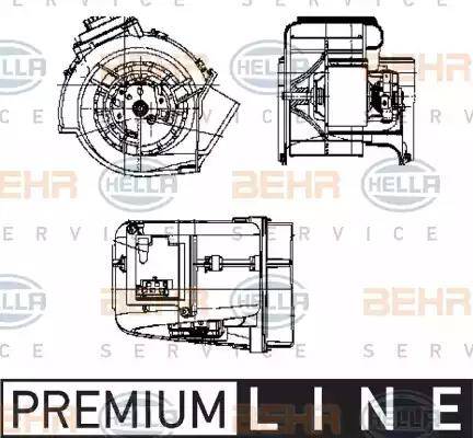 BEHR HELLA Service 8EW 009 159-371 - Salona ventilators autodraugiem.lv