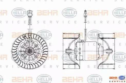 BEHR HELLA Service 8EW 009 159-201 - Salona ventilators autodraugiem.lv