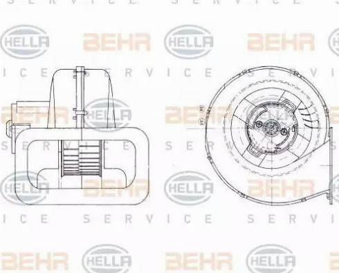 BEHR HELLA Service 8EW 009 158-611 - Salona ventilators autodraugiem.lv