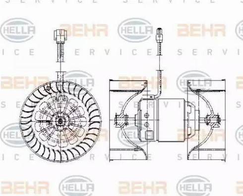 BEHR HELLA Service 8EW 009 158-051 - Salona ventilators autodraugiem.lv