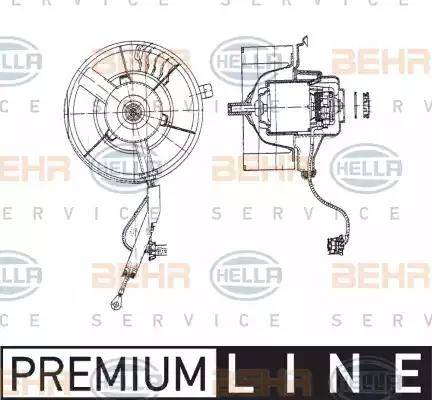 BEHR HELLA Service 8EW 009 158-111 - Salona ventilators autodraugiem.lv