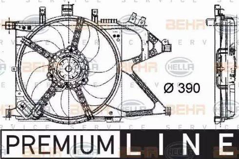 BEHR HELLA Service 8EW 009 157-441 - Ventilators, Motora dzesēšanas sistēma autodraugiem.lv