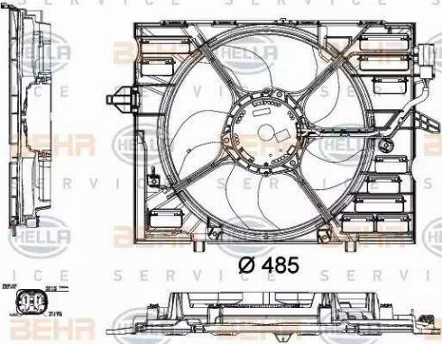 BEHR HELLA Service 8EW 351 040-441 - Ventilators, Motora dzesēšanas sistēma autodraugiem.lv