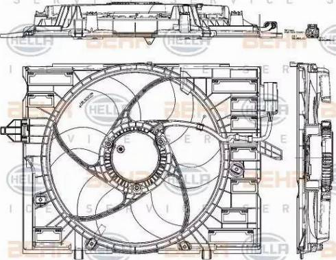 BEHR HELLA Service 8EW 351 040-481 - Ventilators, Motora dzesēšanas sistēma autodraugiem.lv