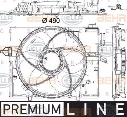 BEHR HELLA Service 8EW 351 040-431 - Ventilators, Motora dzesēšanas sistēma autodraugiem.lv