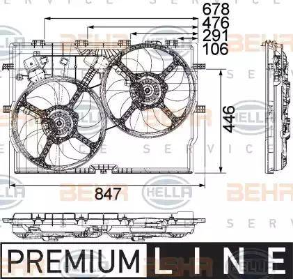 BEHR HELLA Service 8EW 351 040-611 - Ventilators, Motora dzesēšanas sistēma autodraugiem.lv