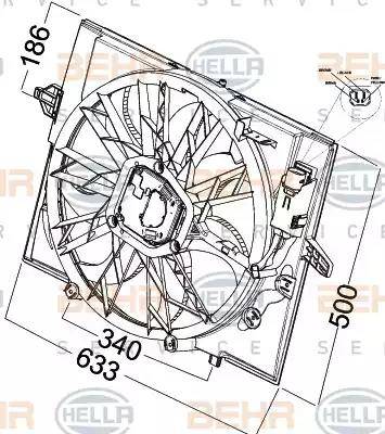 BEHR HELLA Service 8EW 351 041-271 - Ventilators, Motora dzesēšanas sistēma autodraugiem.lv