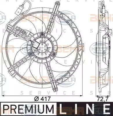 BEHR HELLA Service 8EW 351 042-741 - Ventilators, Motora dzesēšanas sistēma autodraugiem.lv