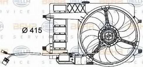BEHR HELLA Service 8EW 351 000-291 - Ventilators, Motora dzesēšanas sistēma autodraugiem.lv