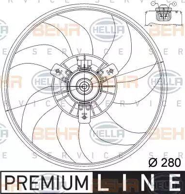 BEHR HELLA Service 8EW 351 039-761 - Ventilators, Motora dzesēšanas sistēma autodraugiem.lv