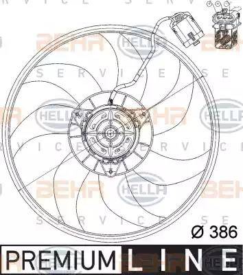 BEHR HELLA Service 8EW 351 039-701 - Ventilators, Motora dzesēšanas sistēma autodraugiem.lv