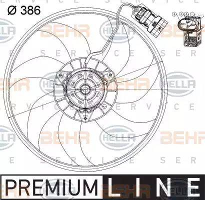 BEHR HELLA Service 8EW 351 039-731 - Ventilators, Motora dzesēšanas sistēma autodraugiem.lv