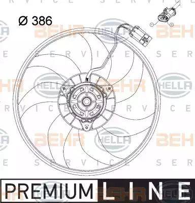 BEHR HELLA Service 8EW 351 034-431 - Ventilators, Motora dzesēšanas sistēma autodraugiem.lv