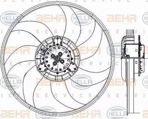 BEHR HELLA Service 8EW 351 150-681 - Ventilators, Motora dzesēšanas sistēma autodraugiem.lv