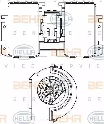 BEHR HELLA Service 8EW 351 104-041 - Salona ventilators autodraugiem.lv