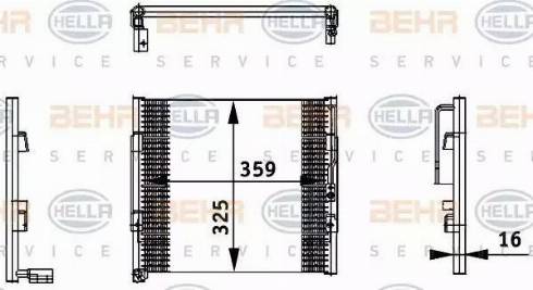 BEHR HELLA Service 8FC 351 035-731 - Kondensators, Gaisa kond. sistēma autodraugiem.lv