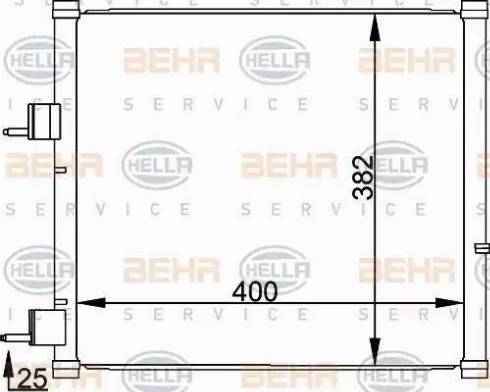 BEHR HELLA Service 8FC 351 036-421 - Kondensators, Gaisa kond. sistēma autodraugiem.lv