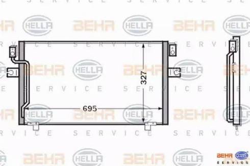 BEHR HELLA Service 8FC 351 024-181 - Kondensators, Gaisa kond. sistēma autodraugiem.lv