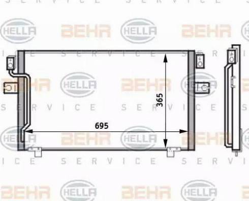 BEHR HELLA Service 8FC 351 024-171 - Kondensators, Gaisa kond. sistēma autodraugiem.lv