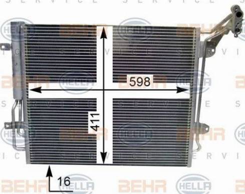 BEHR HELLA Service 8FC 351 344-251 - Kondensators, Gaisa kond. sistēma autodraugiem.lv