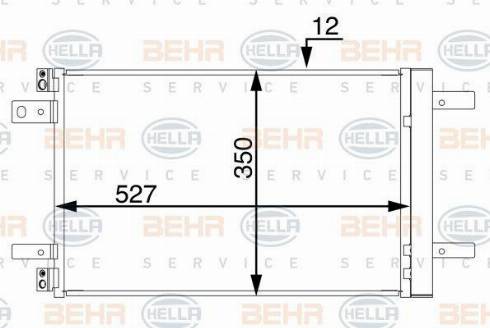 BEHR HELLA Service 8FC 351 345-124 - Kondensators, Gaisa kond. sistēma autodraugiem.lv